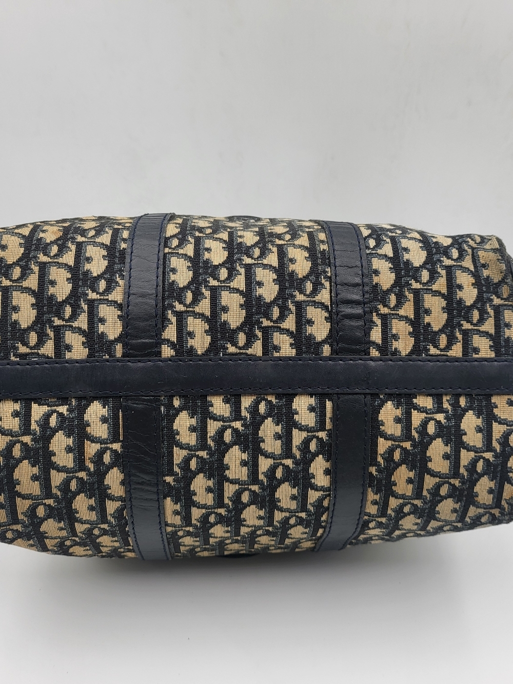 CHRISTIAN DIOR Blue Diorissimo Trotter Canvas Boston 30 Bag..Authentic w/COA. - Picture 5 of 16
